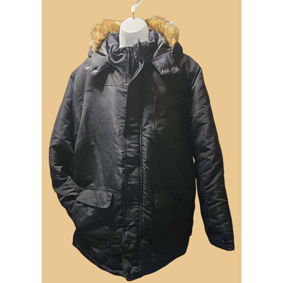 Cherokee Parka w/Faux Fur Hood, Zip & Velcro Closure, 5 Pockets, Great for Snow - Picture 1 of 13